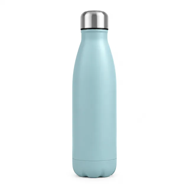 Your product: an insulated bottle shown alone on a pure white background.