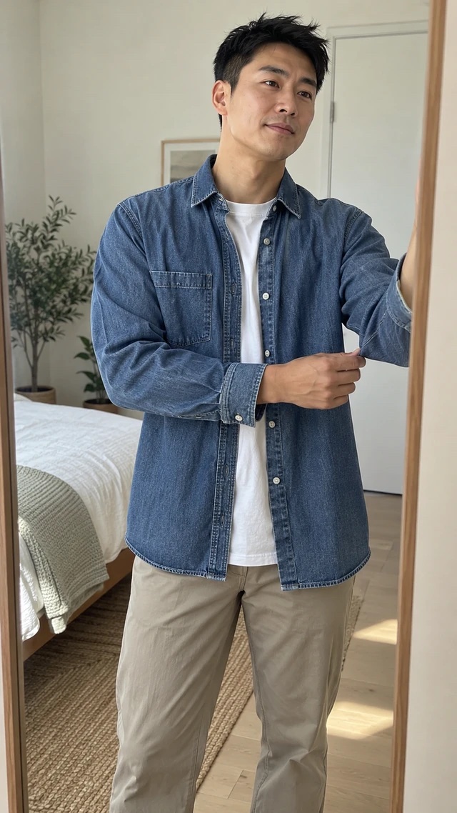 Mirror Selfie: Denim product reference photo