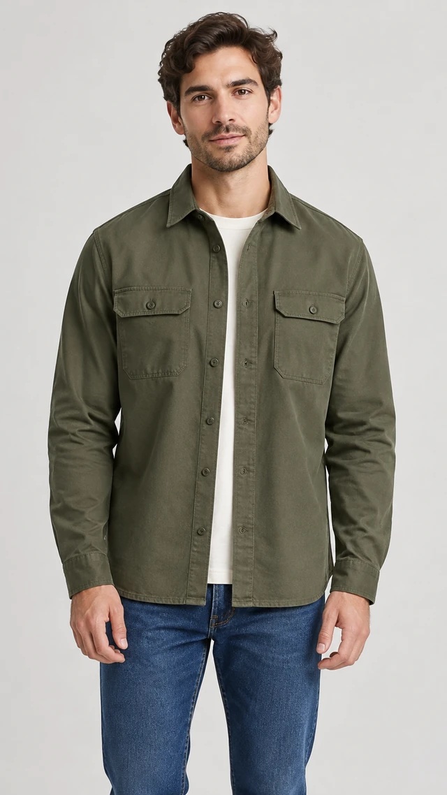 Olive Overshirt Fit Reel product reference photo