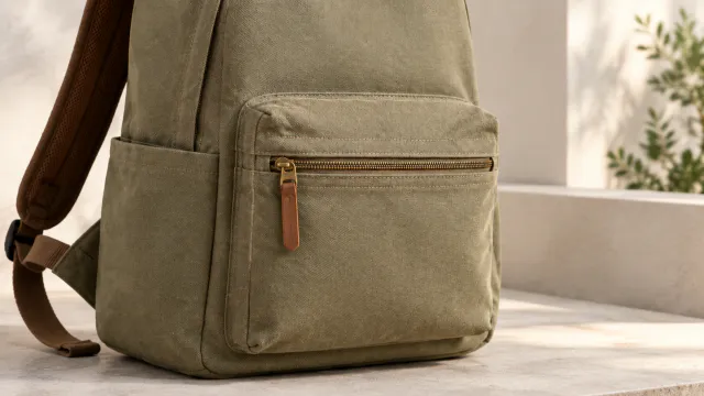 Close view of the backpack pocket