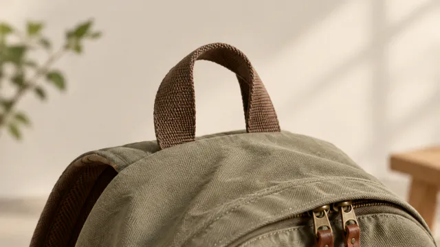 Detail of the backpack handle