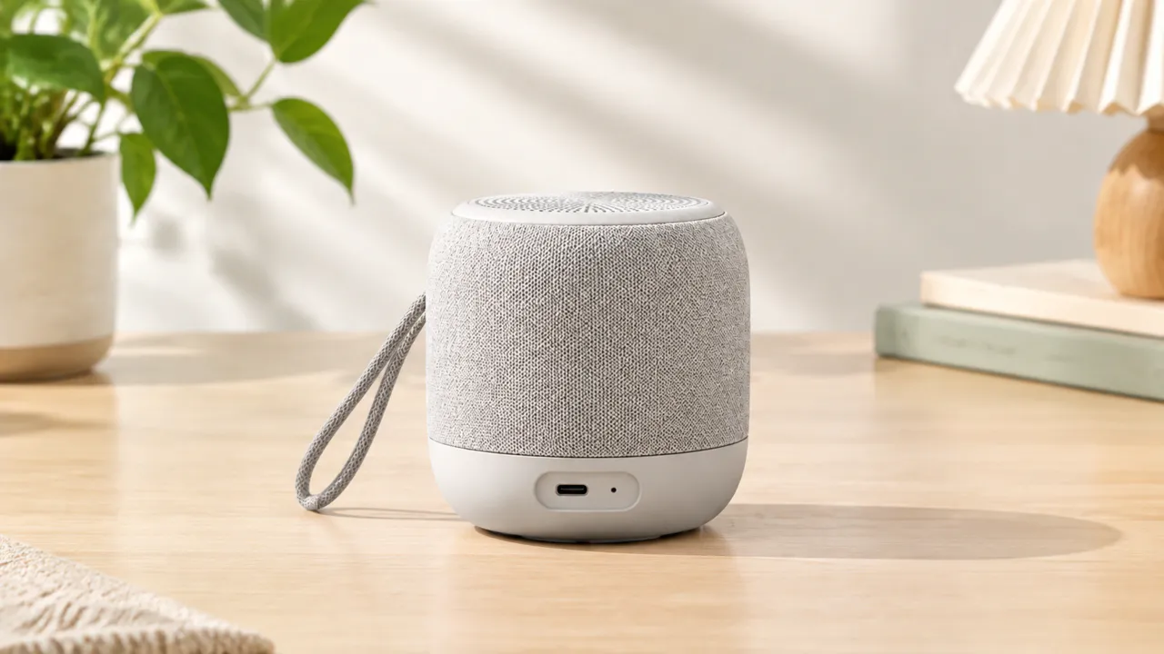 Rear view of the wireless speaker showing its plain connection area