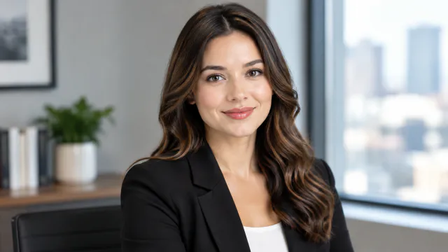 Professional headshot in a dark blazer