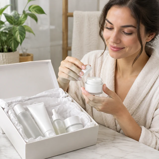 Skincare set tissue reveal
