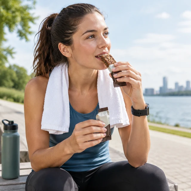 Protein bar after a run