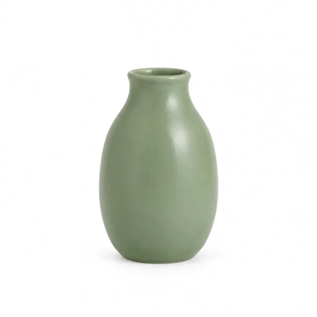 Ceramic vase on a pure white background.