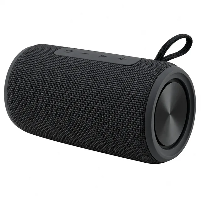 Bluetooth speaker on a pure white background, product fills most of the frame.