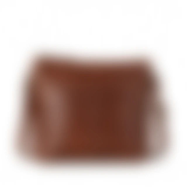 Leather bag softened so its seams and shape are hard to inspect.