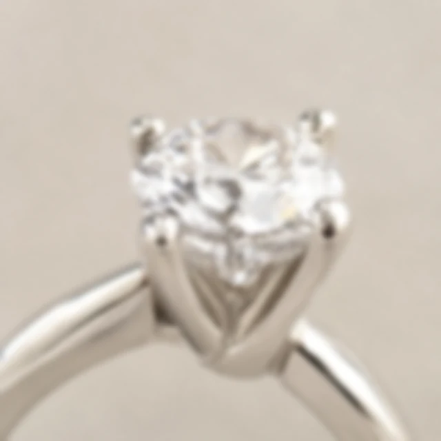 Ring prong setting softened by blur.