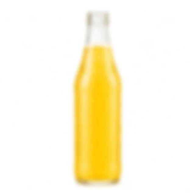Steel water bottle softly blurred against a pure white background.